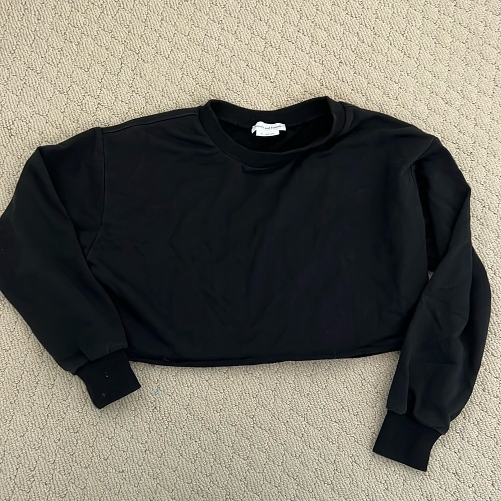 Lovers and Friends cropped black sweatshirt
